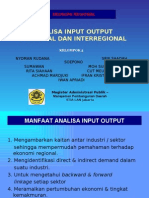 REGIONAL AND INTERREGIONAL INPUT OUTPUT ANALYSIS - Ekonomi Regional