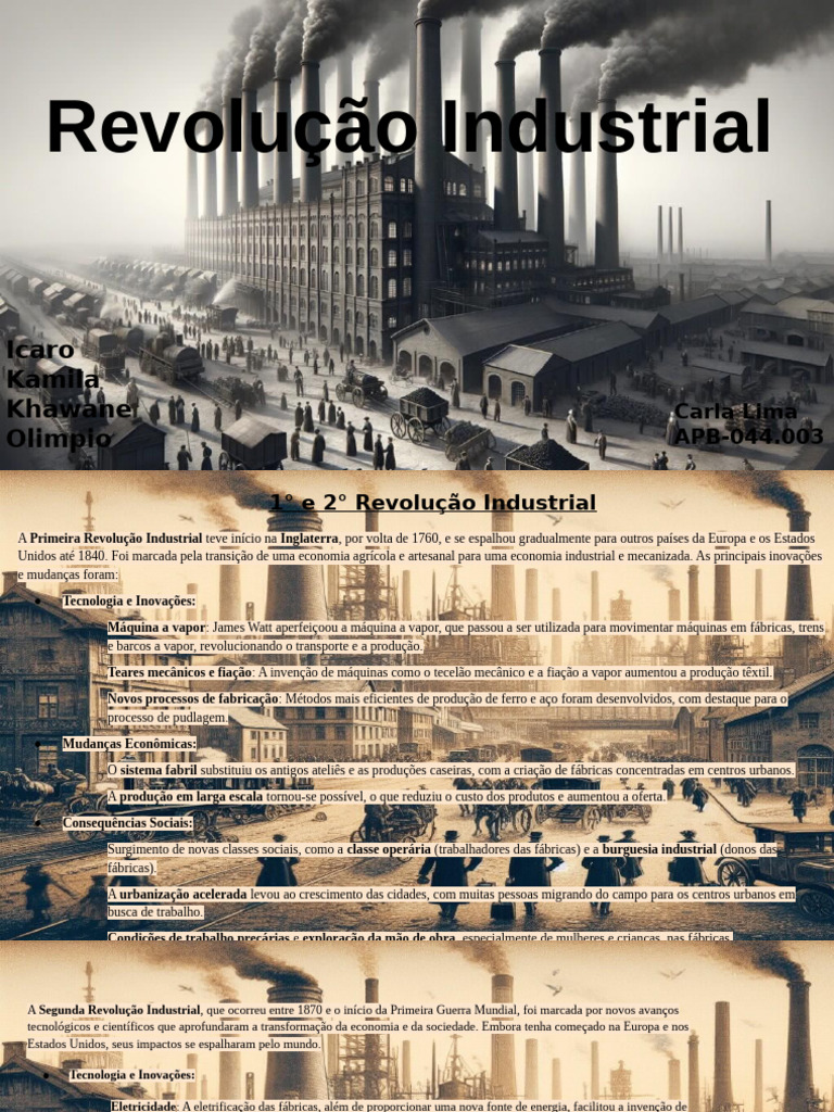 Evolução das Revoluções Industriais | PDF | Revolução Industrial ...