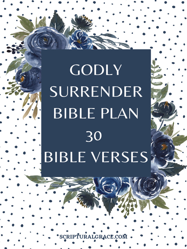Godly Surrender: 30-Day Bible Plan | PDF | Bible | Chapters And Verses ...