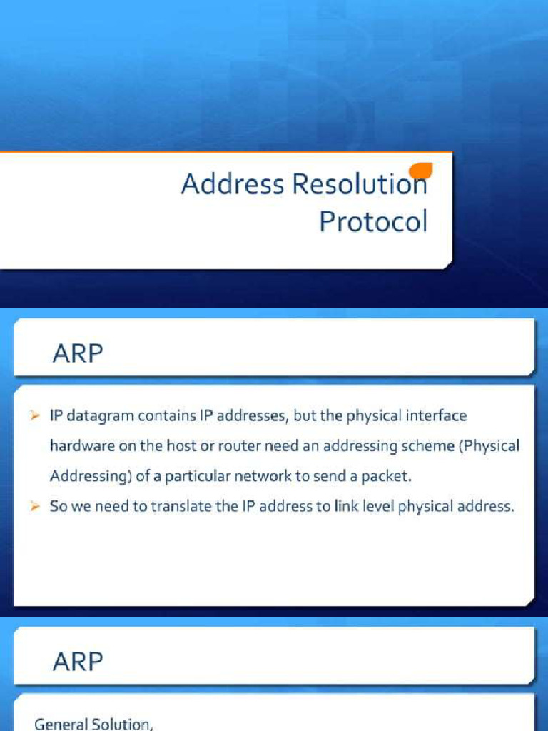 Arp Address Resolution Protocol | PDF