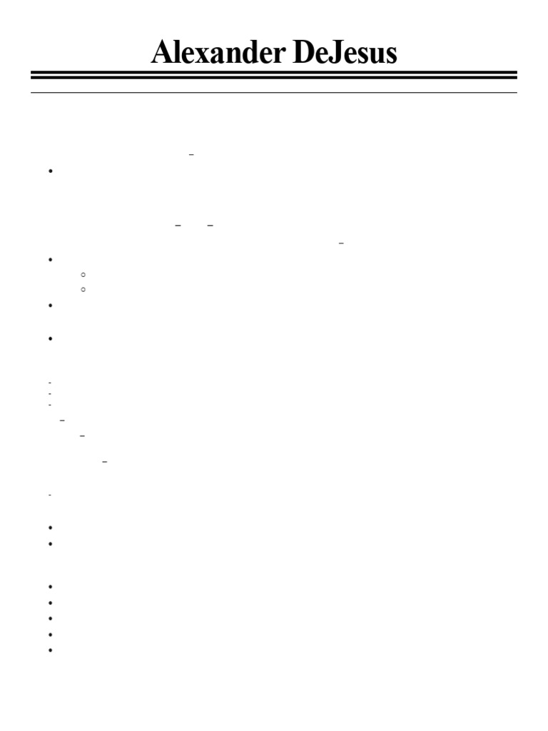 Alexander DeJesus Resume | PDF | Clinical Medicine | Health Care