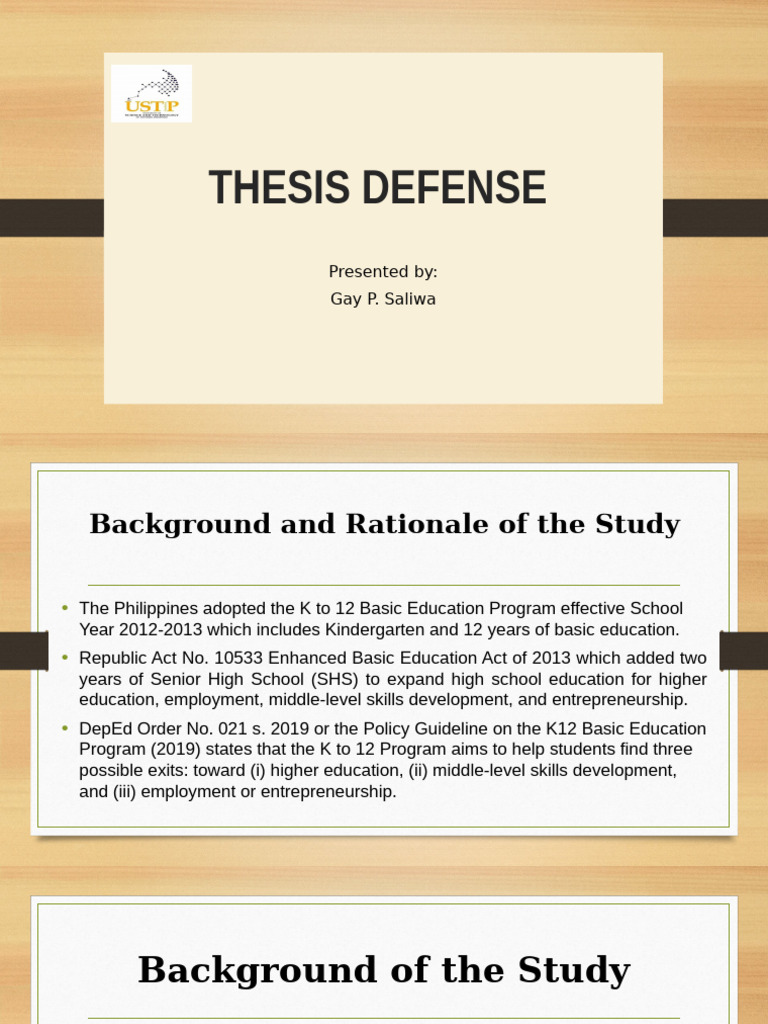 Thesis Defense on SHS Graduate Employability | PDF | Survey Methodology ...