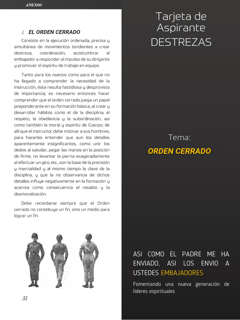 Orden Cerrado: Formación y Disciplina | PDF | Militar