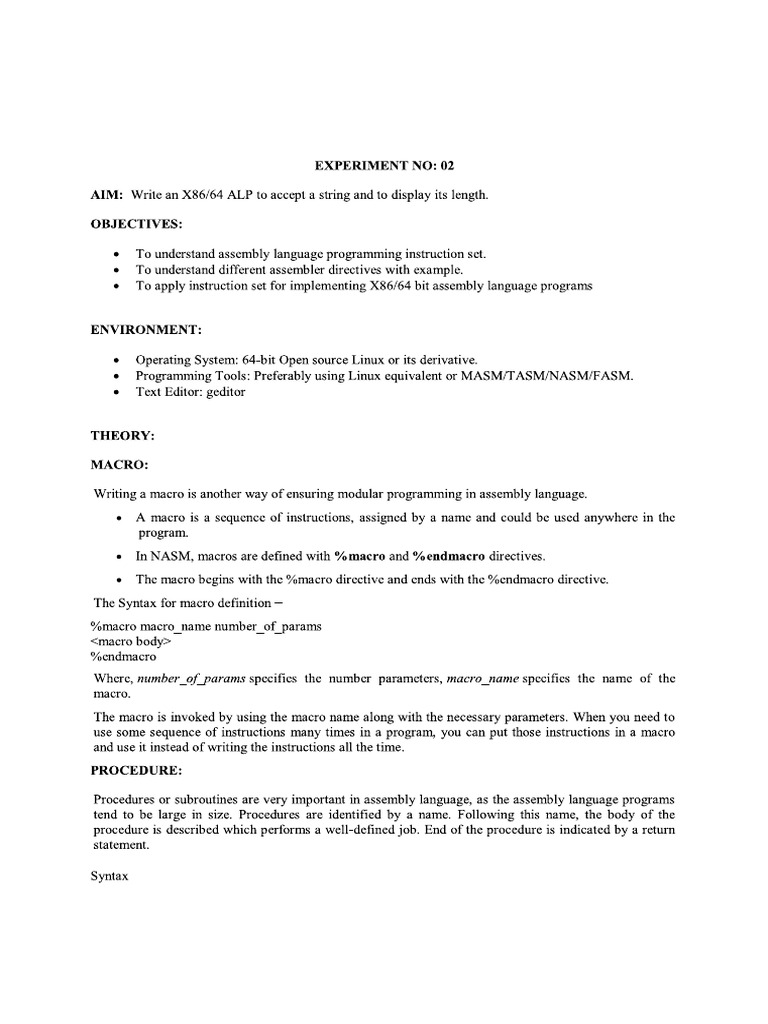 Experiment No 2 - MP | PDF