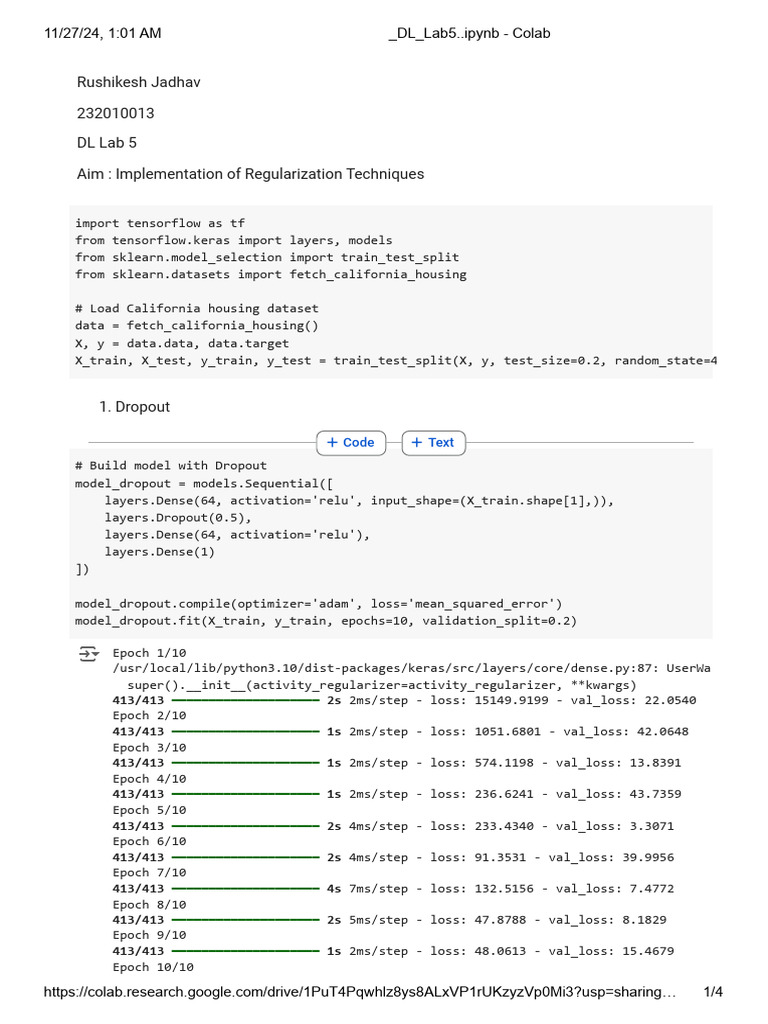 Regularization Techniques in TensorFlow | PDF | Applied Mathematics ...