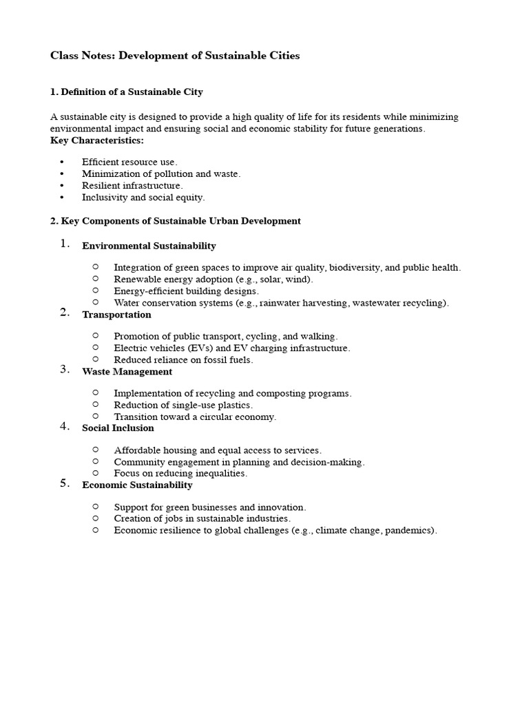 Sustainable Cites | PDF