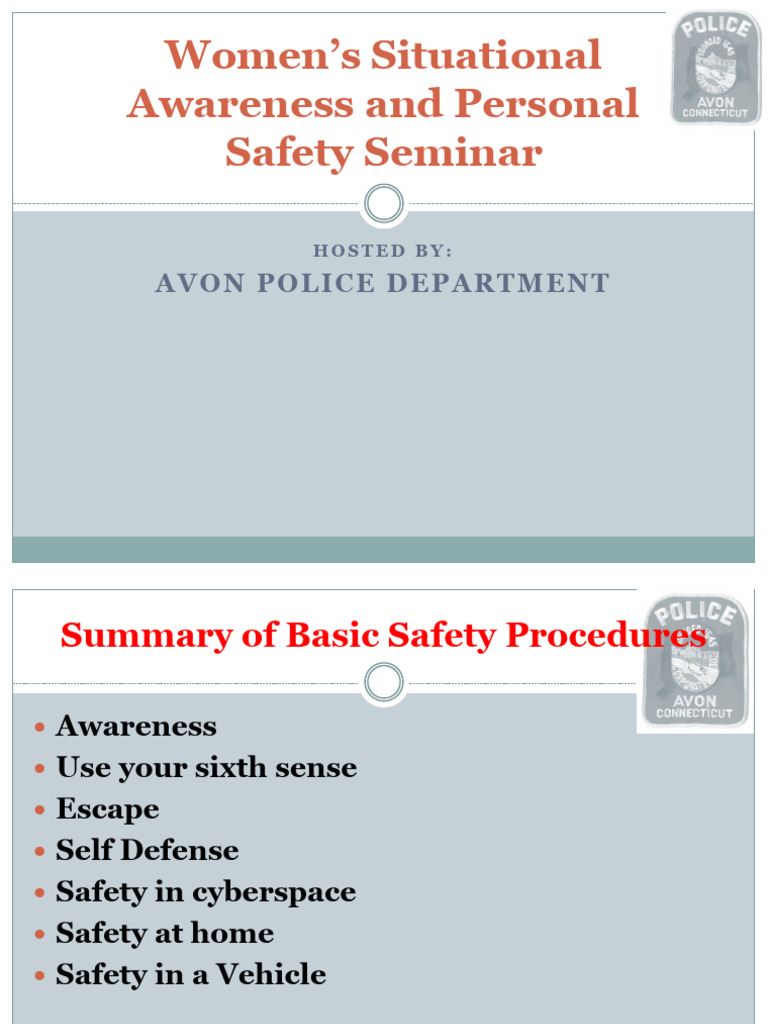 Women's Safety Awareness Seminar Guide | PDF