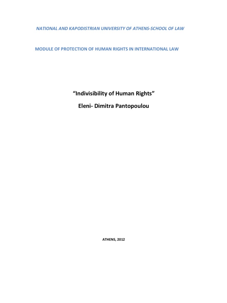 Indivisibility of Human Rights | PDF | Human Rights | Rights