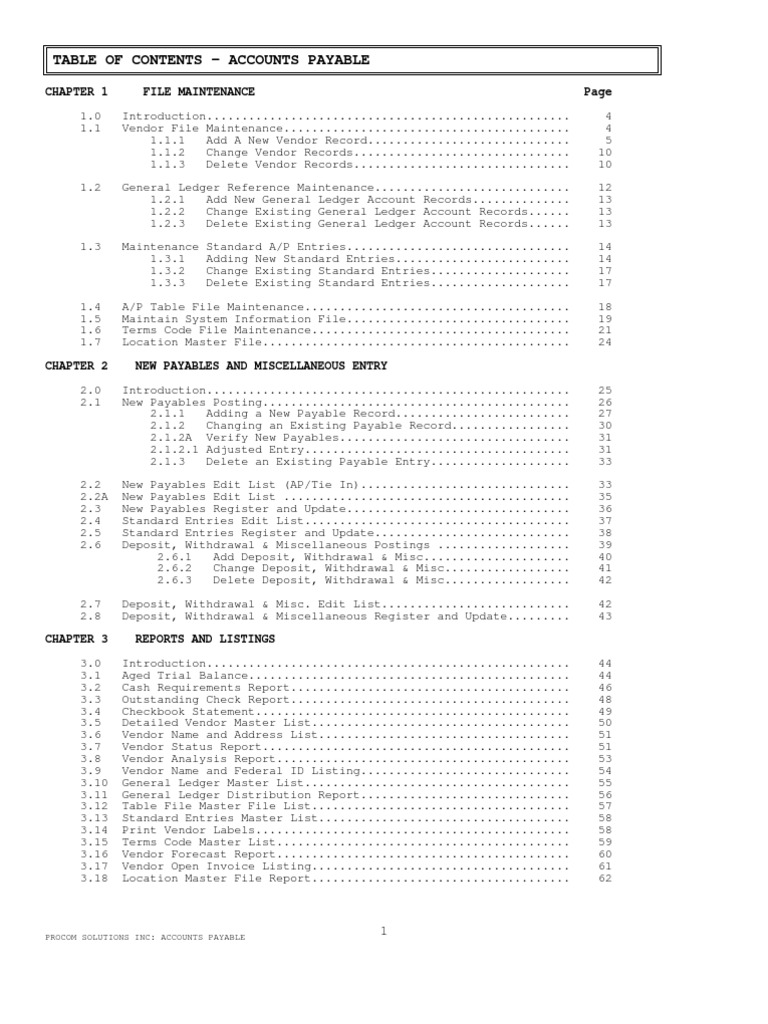 Procom Solutions Accounts Payable Guide | PDF | Accounts Payable | Cheque