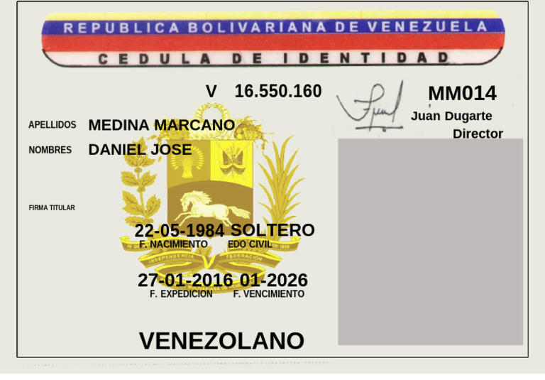 Cédula de Identidad Venezolana | PDF