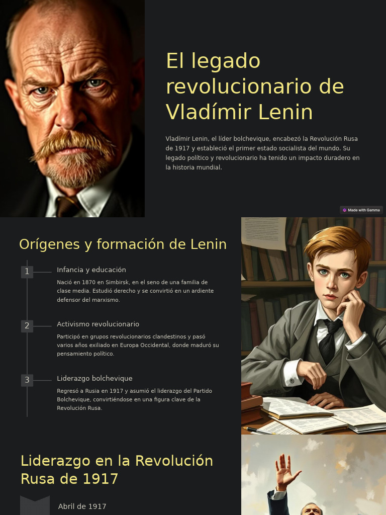 El Legado Revolucionario de Vladimir Lenin | PDF | Vladimir Lenin ...