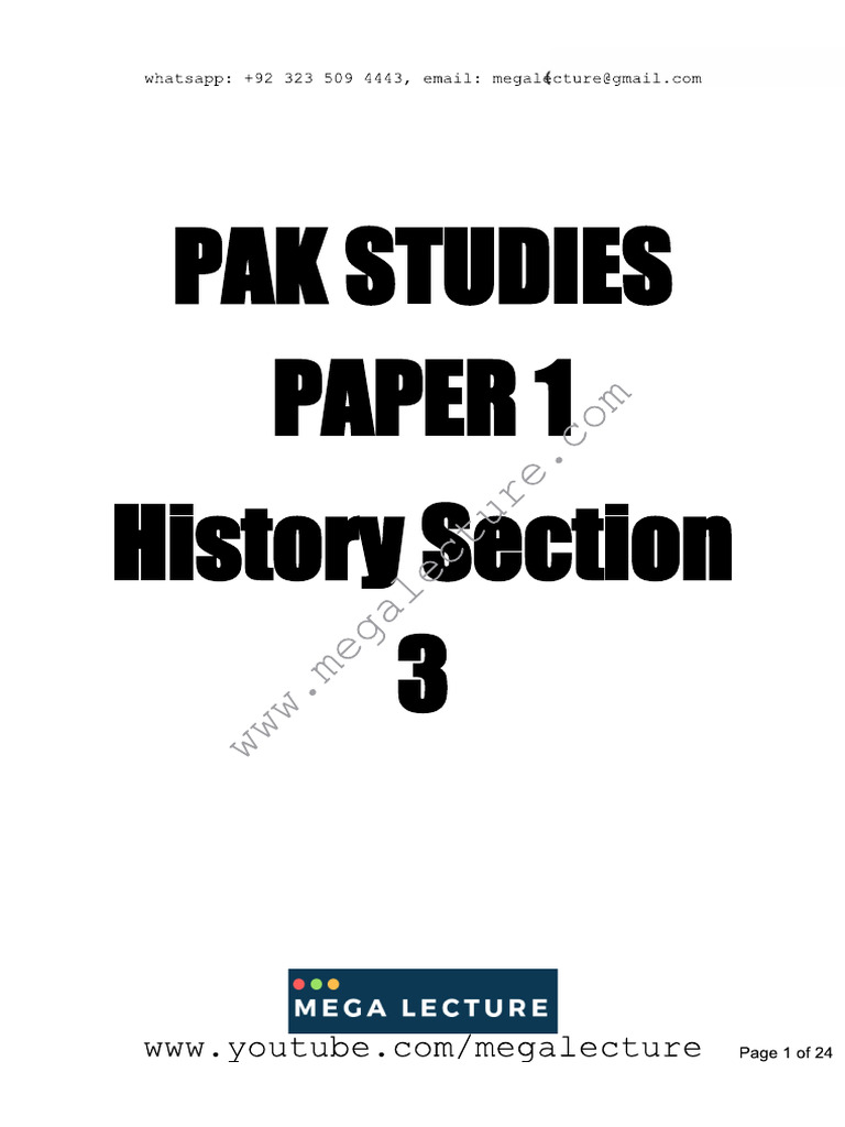 Section 3 Notes by Sir Fahad | PDF