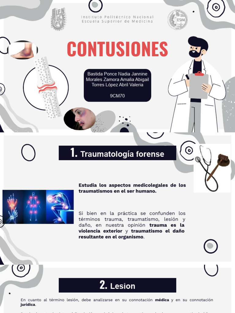 Lesiones Forenses y Contusiones | PDF | Tortura | Hueso