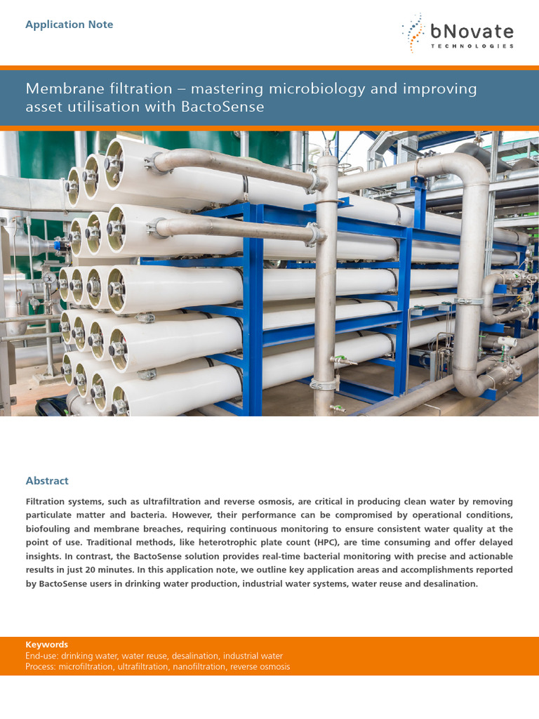 Application Note Membrane Filtration - Web | PDF | Membrane | Water ...