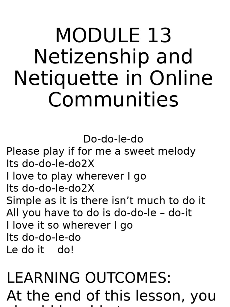 Netizenship and Netiquette Guidelines | PDF | Internet | Communication