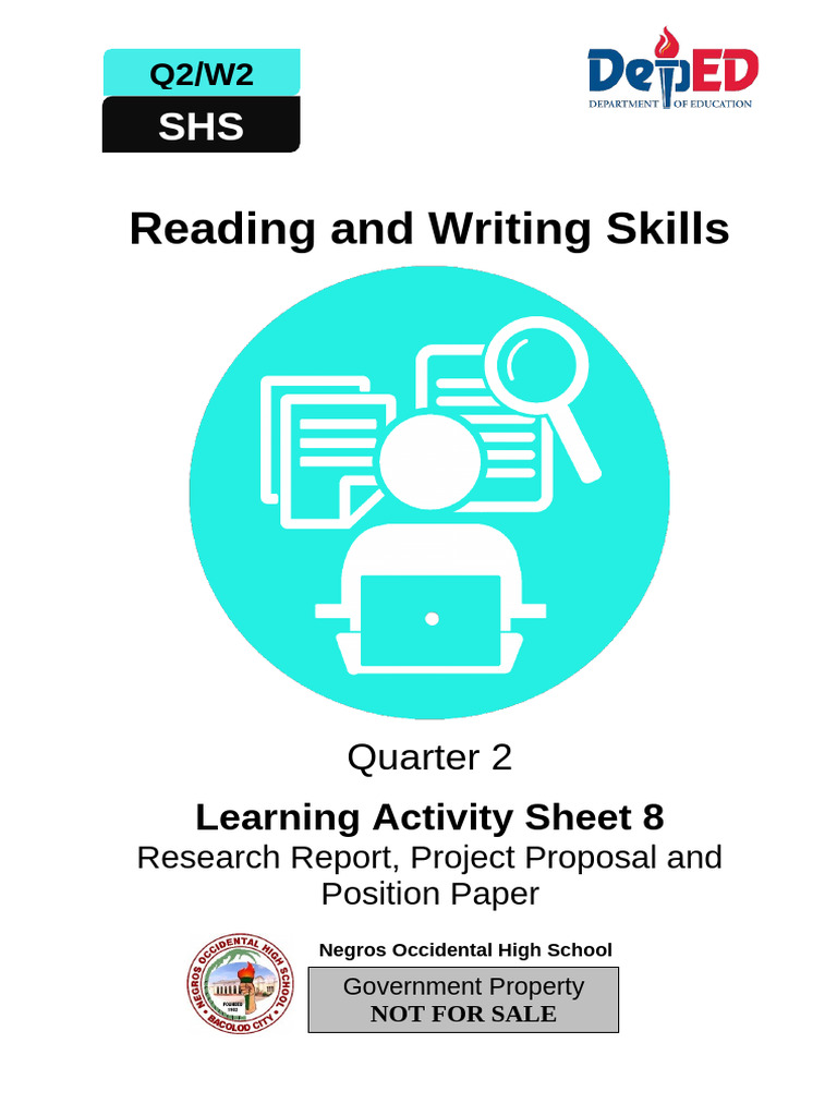 Rws q2 w2 Research Report Project Proposal Position Paper 2023 2024 ...