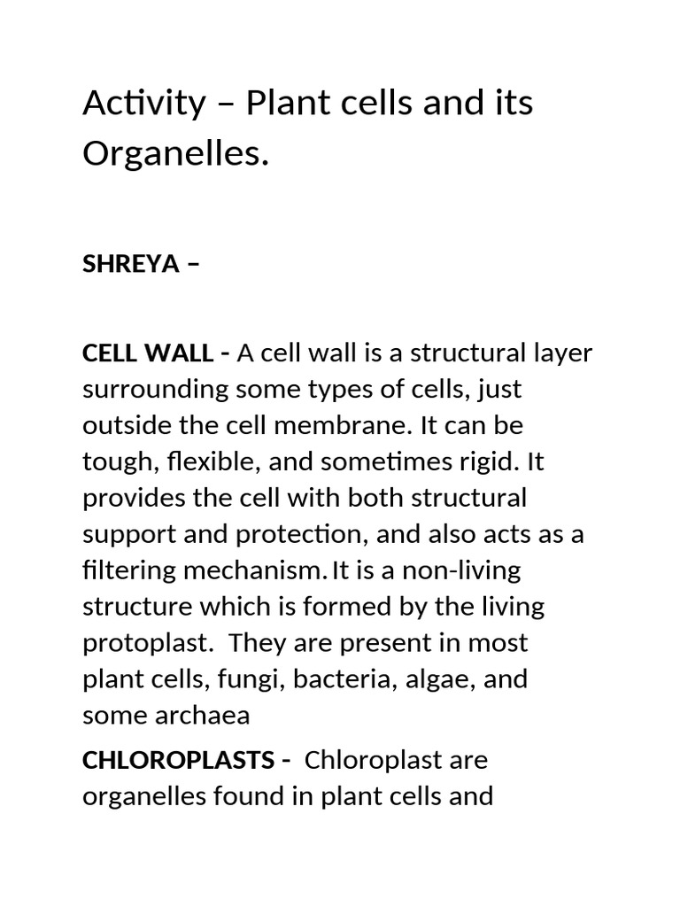 PLANT CELL ORGANELLES PDF visual data 4