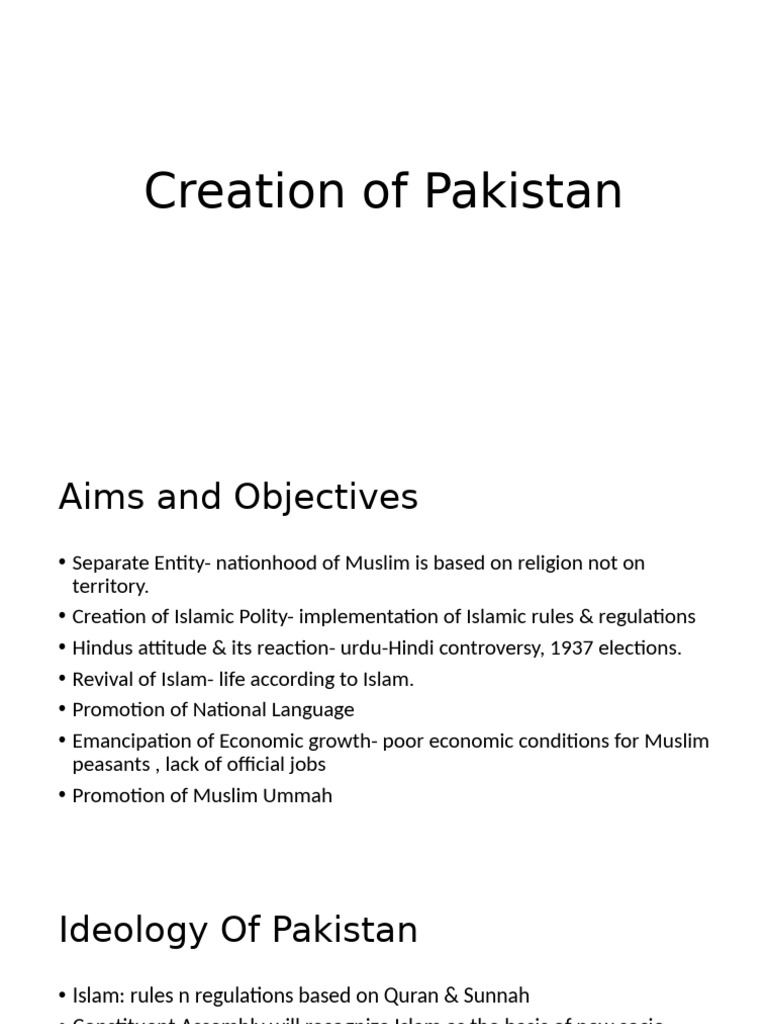 Ideology and Objectives of Pakistan | PDF | Sharia | Pakistan