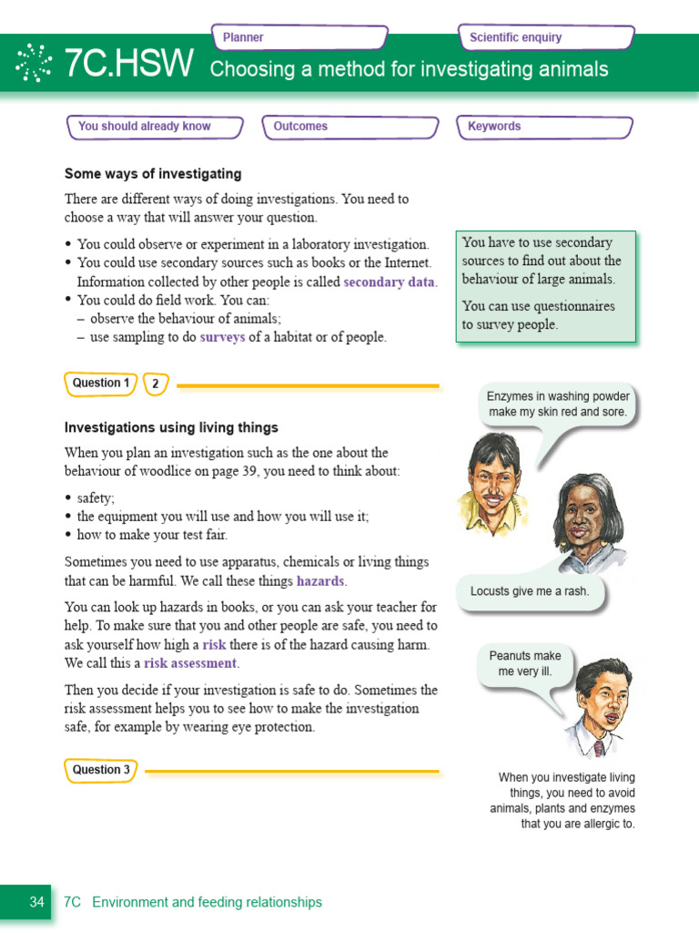 7C Environment and Feeding Relationships - Interactive Ebook | PDF ...