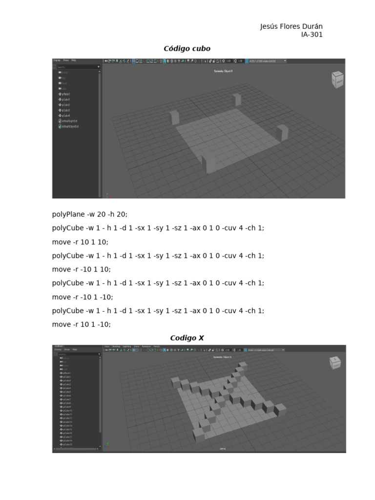 Maya Script for 3D Modeling Shapes | PDF