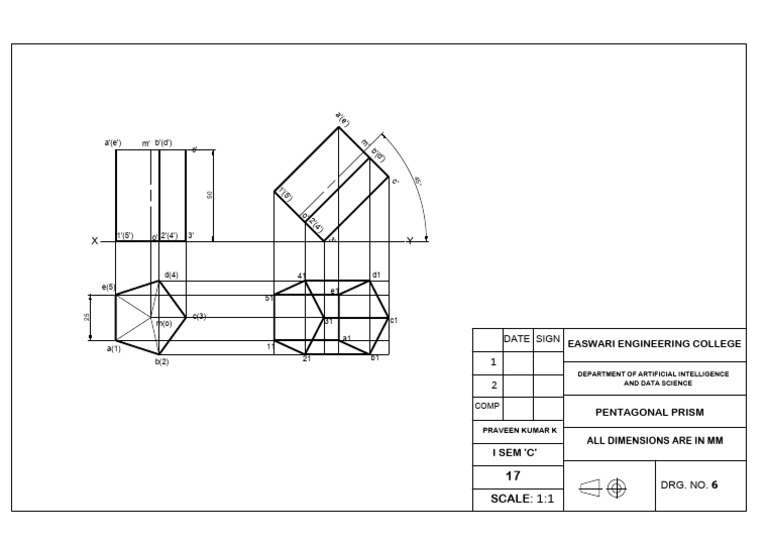 Pentagonal Prism Dimensions Guide | PDF