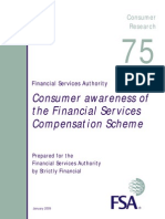 Consumer Awareness of The Financial Services Compensation Scheme