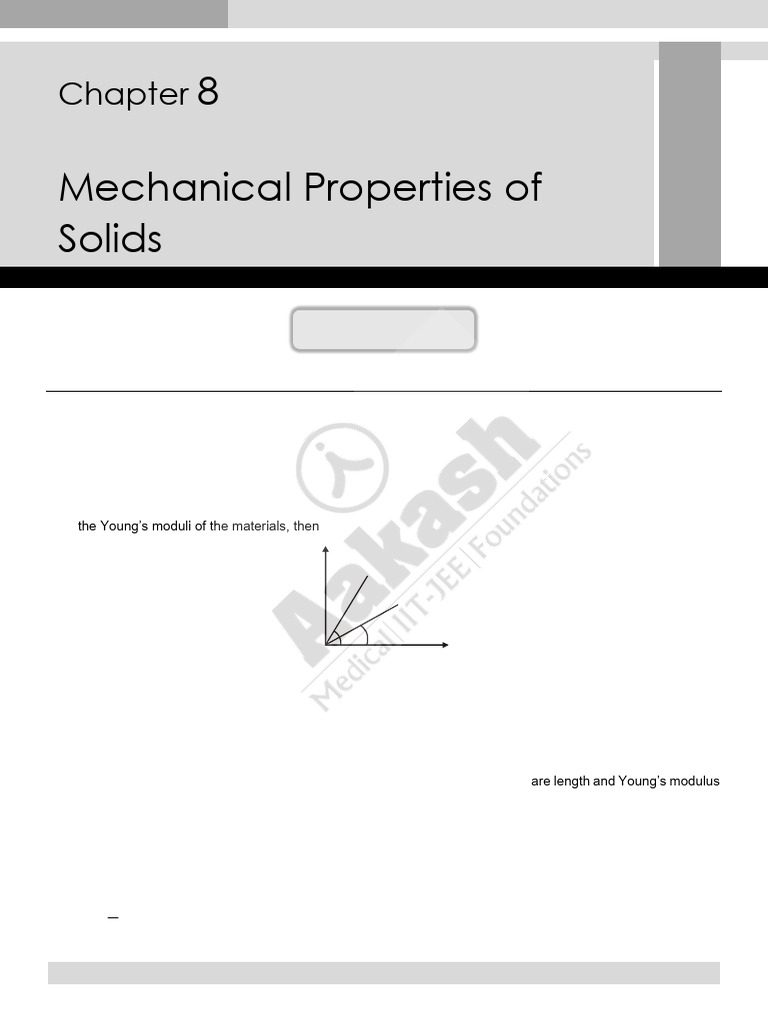 Mechanical Properties of Solids for NEET | PDF | Young's Modulus ...