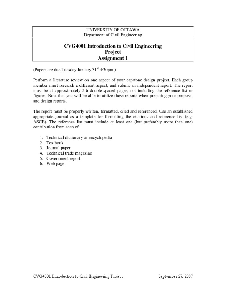 Civil Engineering Literature Review Guide | PDF