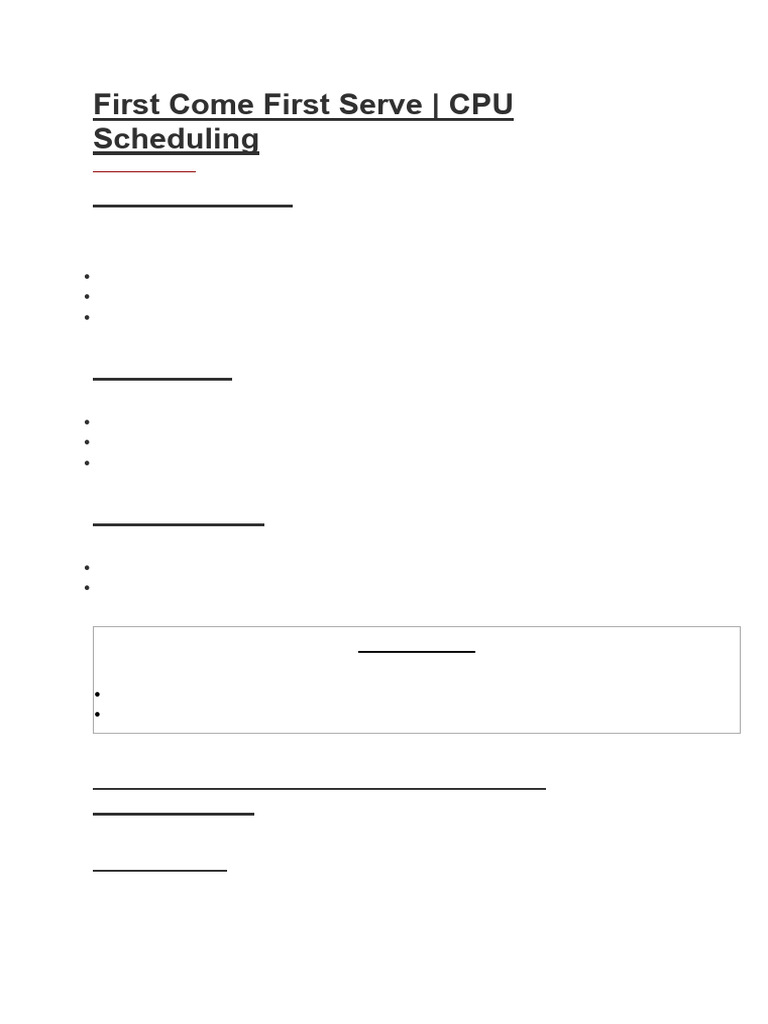 FCFS CPU Scheduling Problems and Solutions | PDF | Scheduling ...