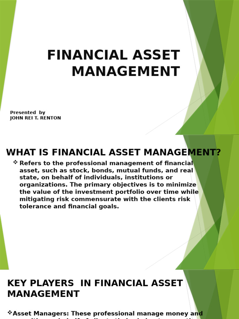 Financial Asset Management Overview | PDF | Investing | Investment ...