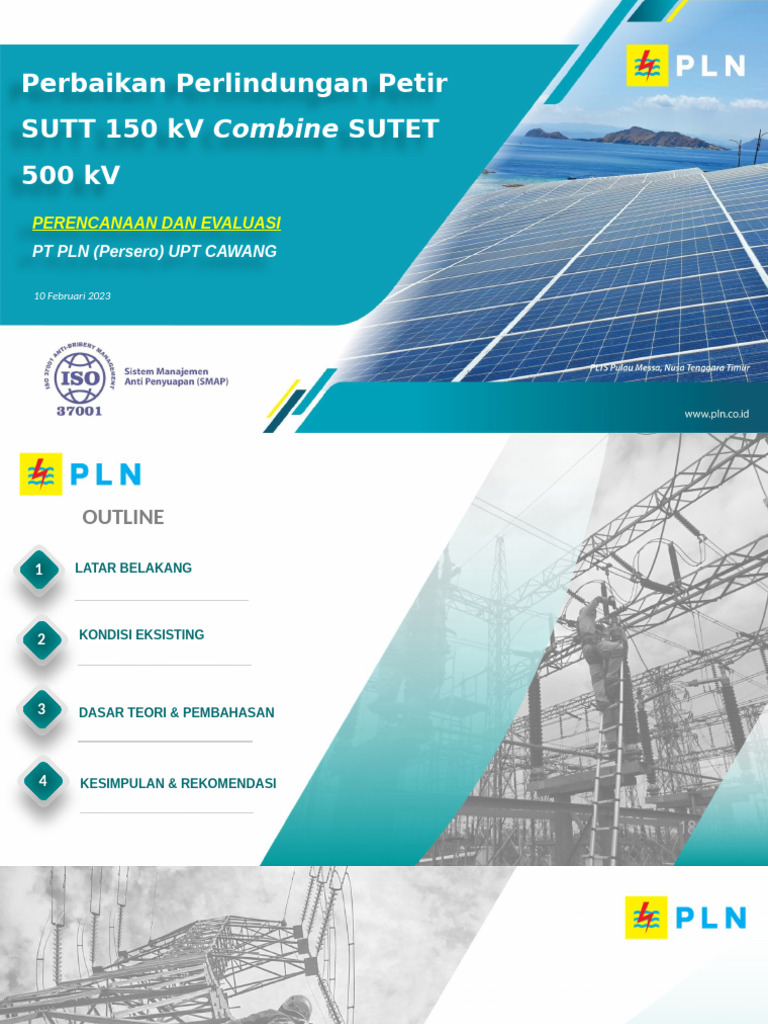 Perbaikan Perlindungan Petir SUTT 150KV Combine SUTET 500KV1 - 21983 | PDF