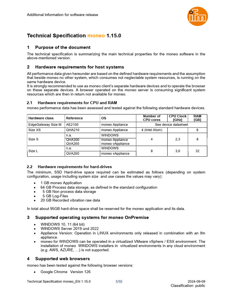 Moneo Software 1.15.0 Technical Specs | PDF | Microsoft Windows ...