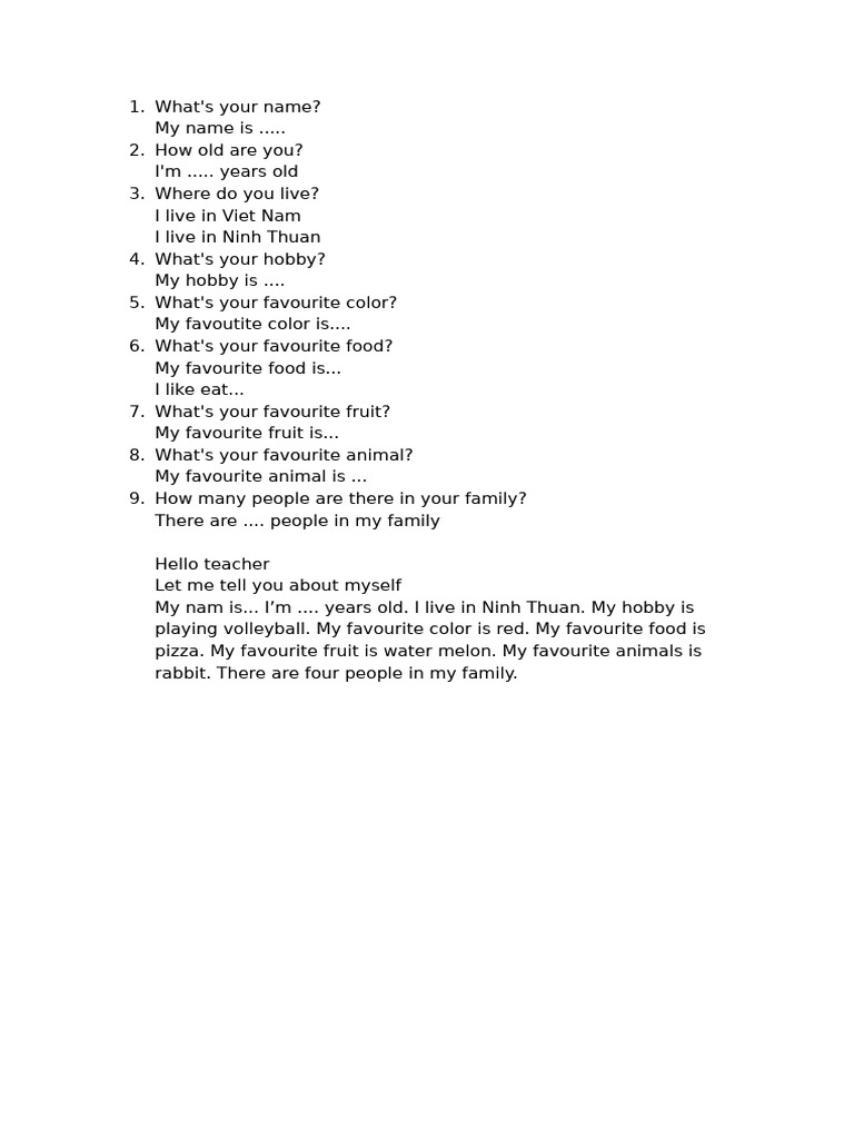 Speaking Test | PDF