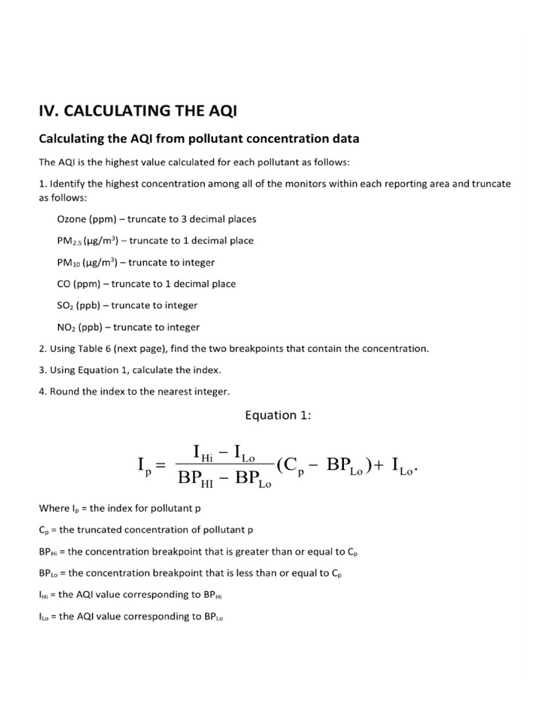 AQI Document | PDF