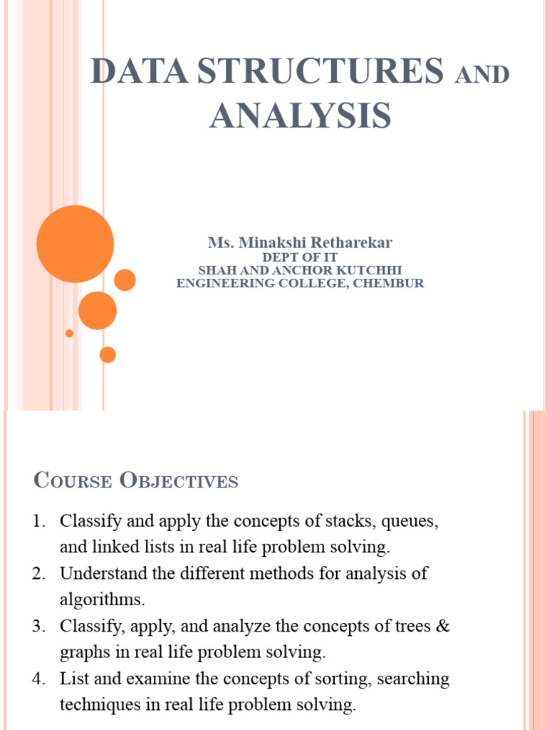 DSA-Module 1-Lecture 1-24-25 | PDF | Data Type | Data Structure