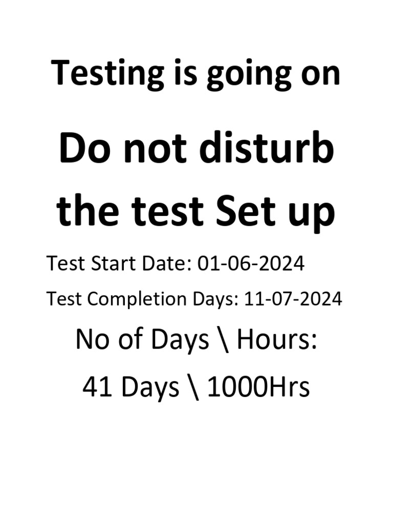 Testing Is Going On | PDF