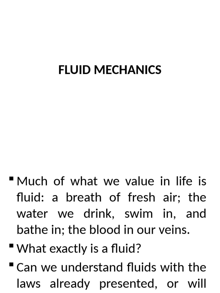 Fluid mechanics pdf density pressure