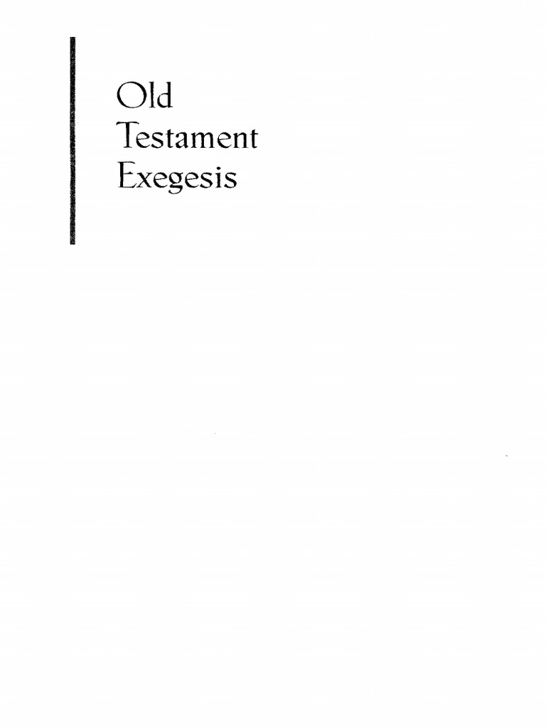002-Old Testament Exegesis - Odil Hannes Steck | PDF