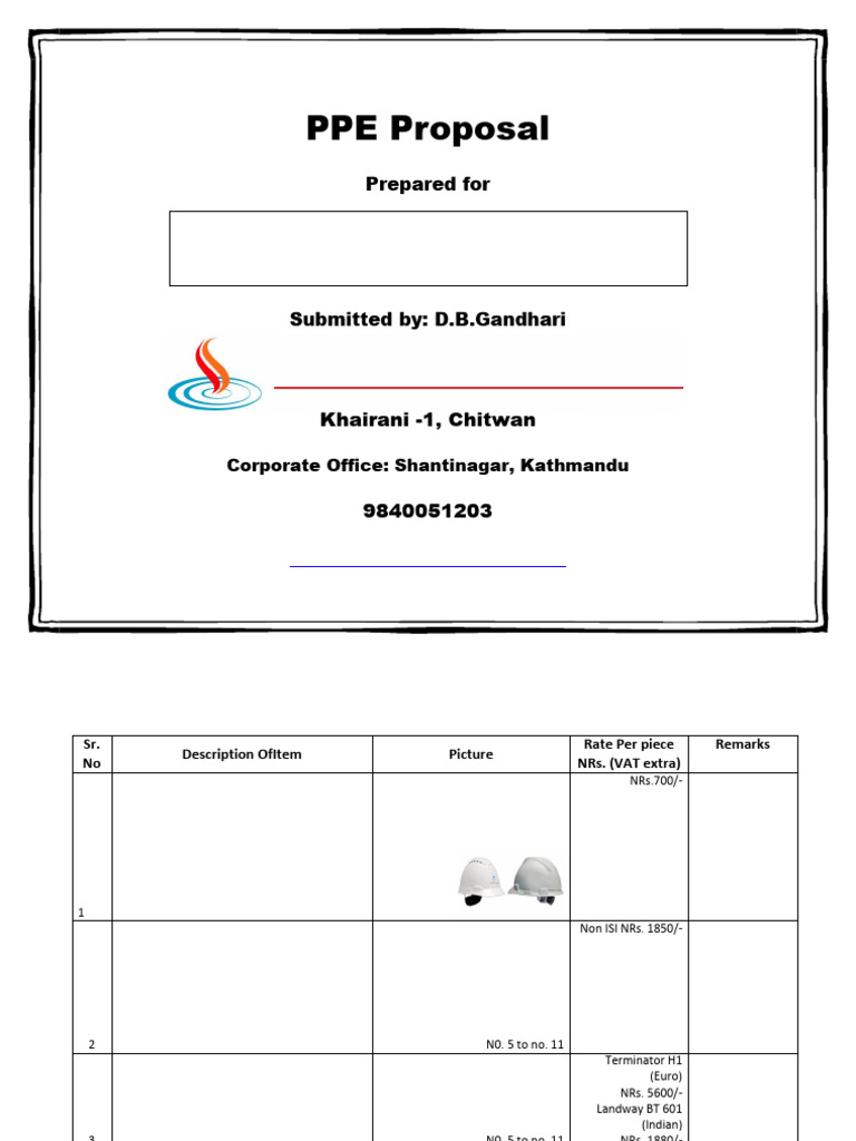 PPE Proposal | PDF | Flashlight