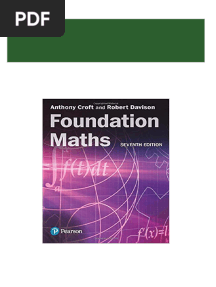 Full (Ebook PDF) Foundation Maths 7th Edition PDF All Chapters
