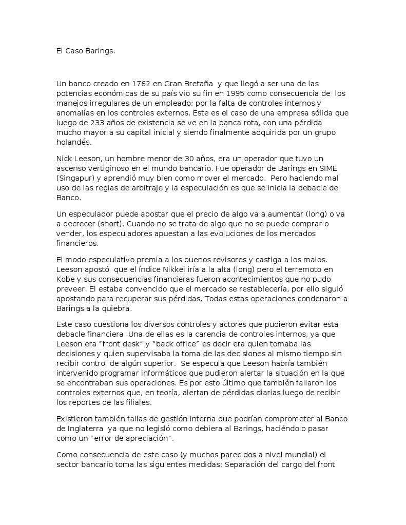 El Caso Barings PDF Especulación Bancos