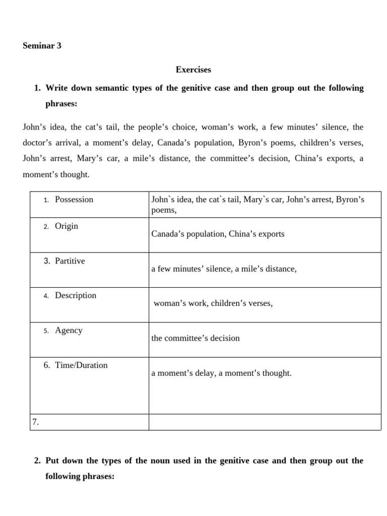 Seminar 3 | PDF | Grammatical Gender | Plural