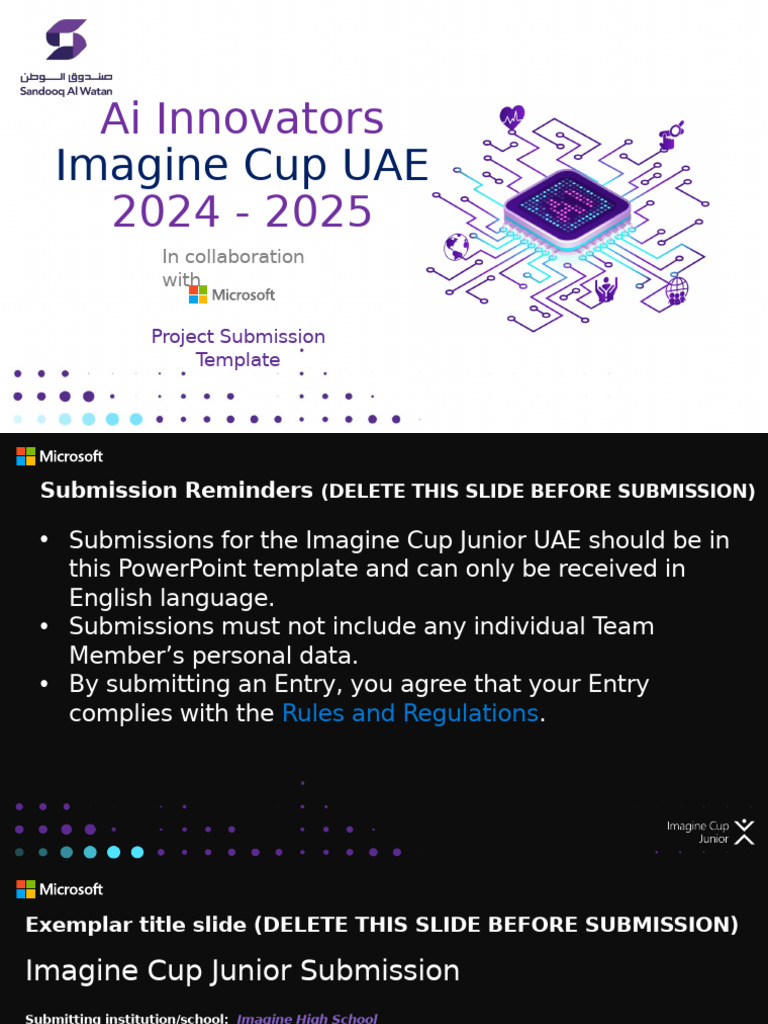 Submission Template Imagine Cup Junior UAE 2025 PDF Artificial