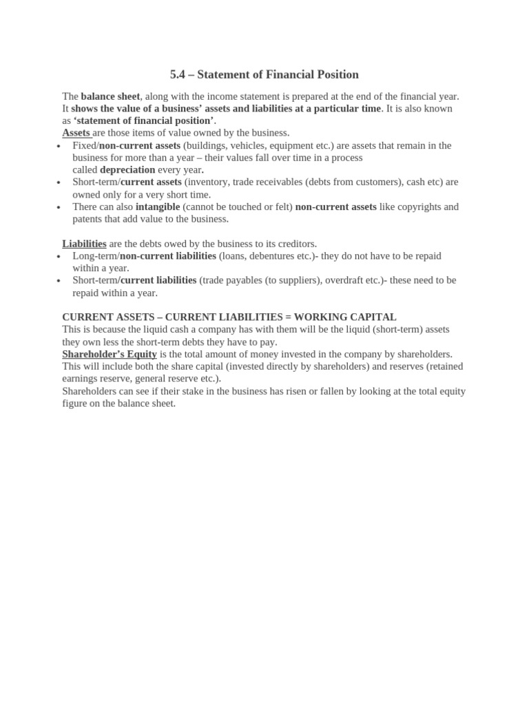 5.4 Balance Sheets | PDF | Balance Sheet | Equity (Finance)