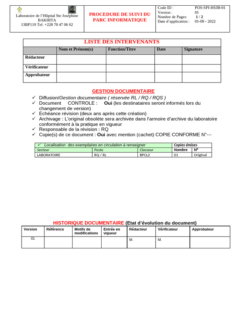 Procédure de Suivi du Parc Informatique | PDF | Informatique | Application