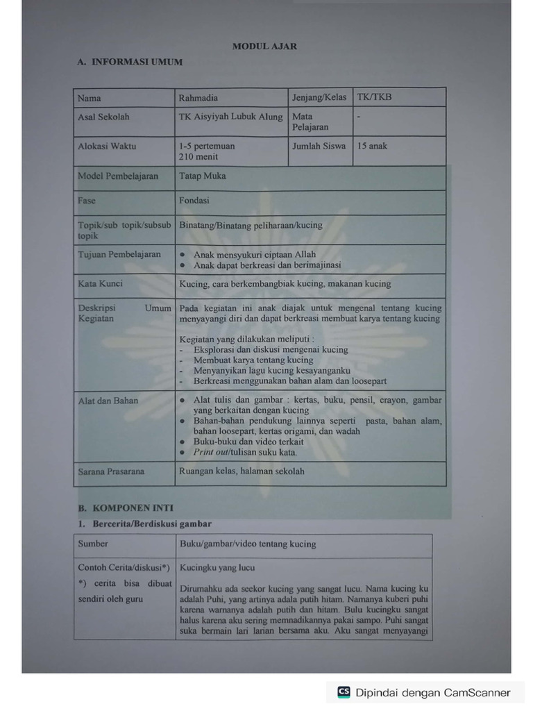 Modul Ajar Dan RPPH | PDF