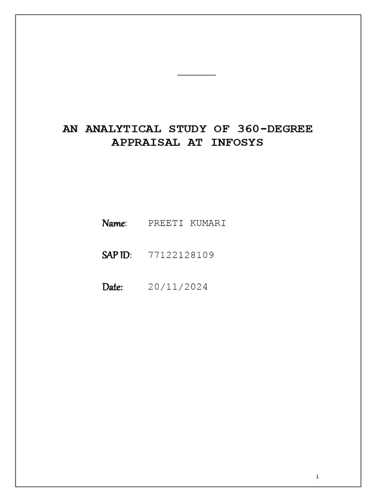 360-Degree Appraisal Analysis at Infosys | PDF | Performance Appraisal ...