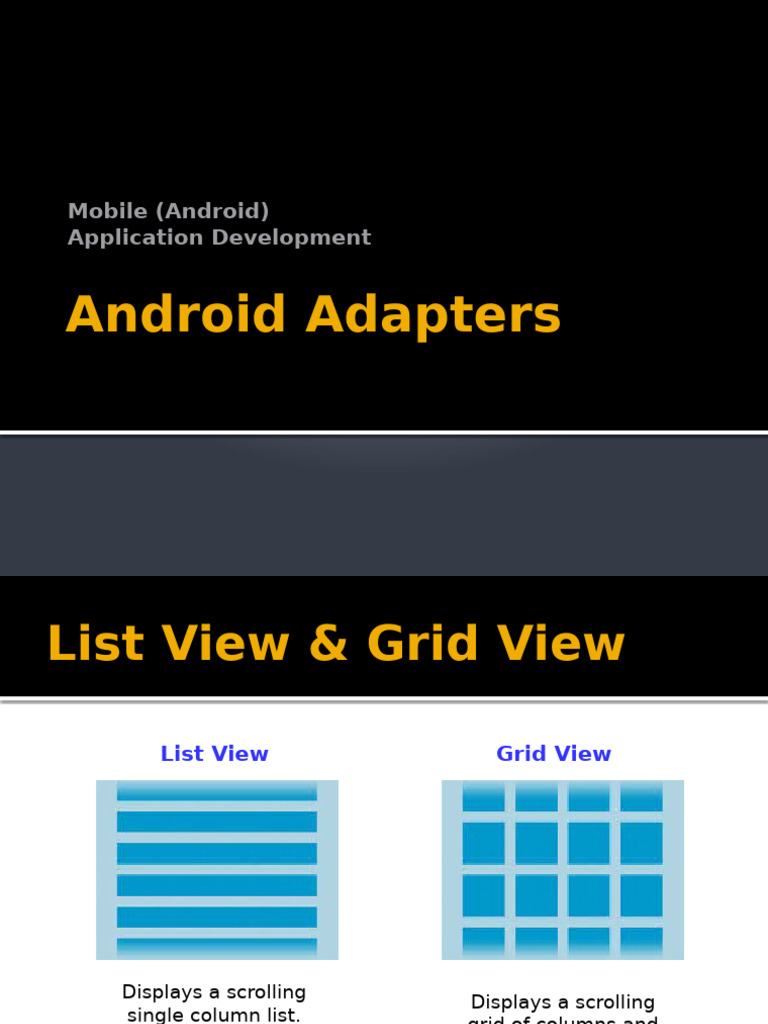 Android ListView and GridView Adapters | PDF | Method (Computer ...