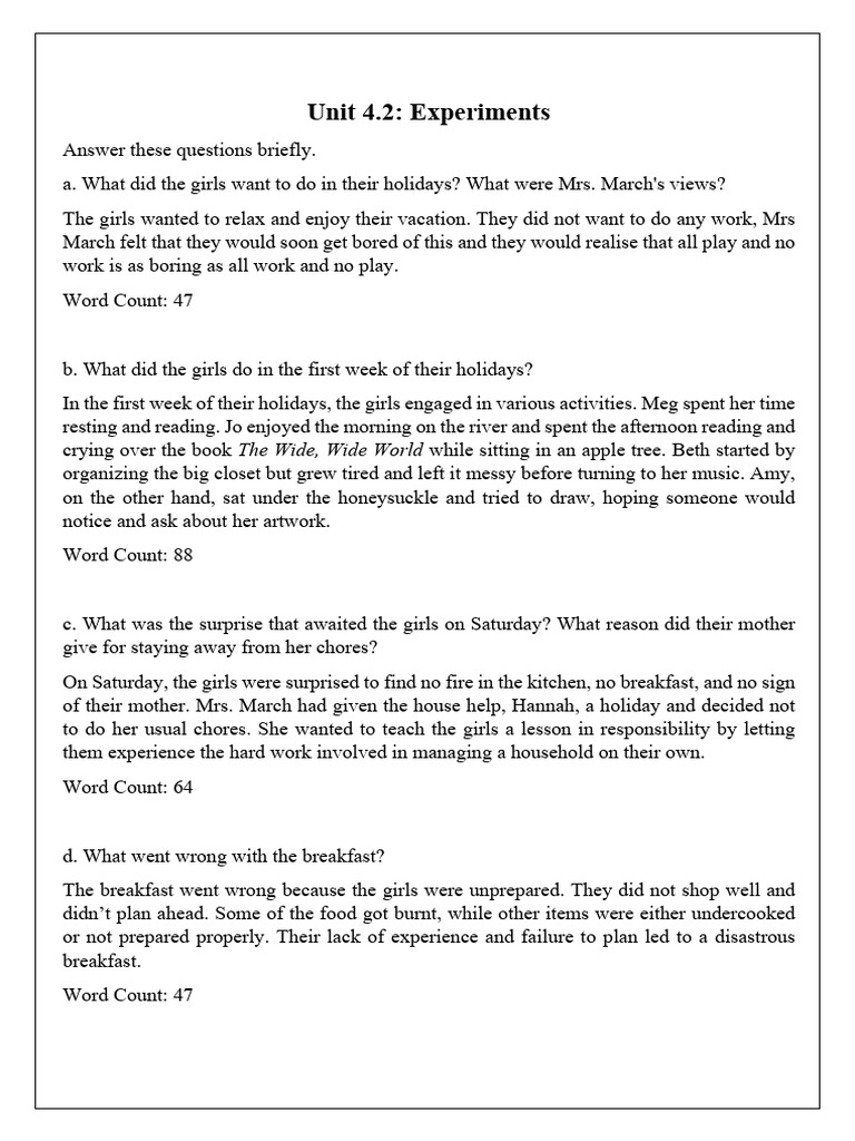 Unit 4.2 Qa | PDF | Dinner