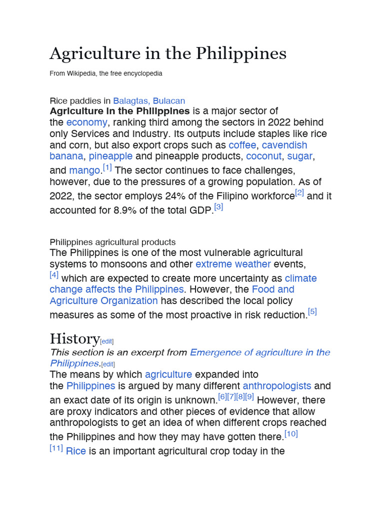 Overview of Philippine Agriculture | PDF | Agriculture